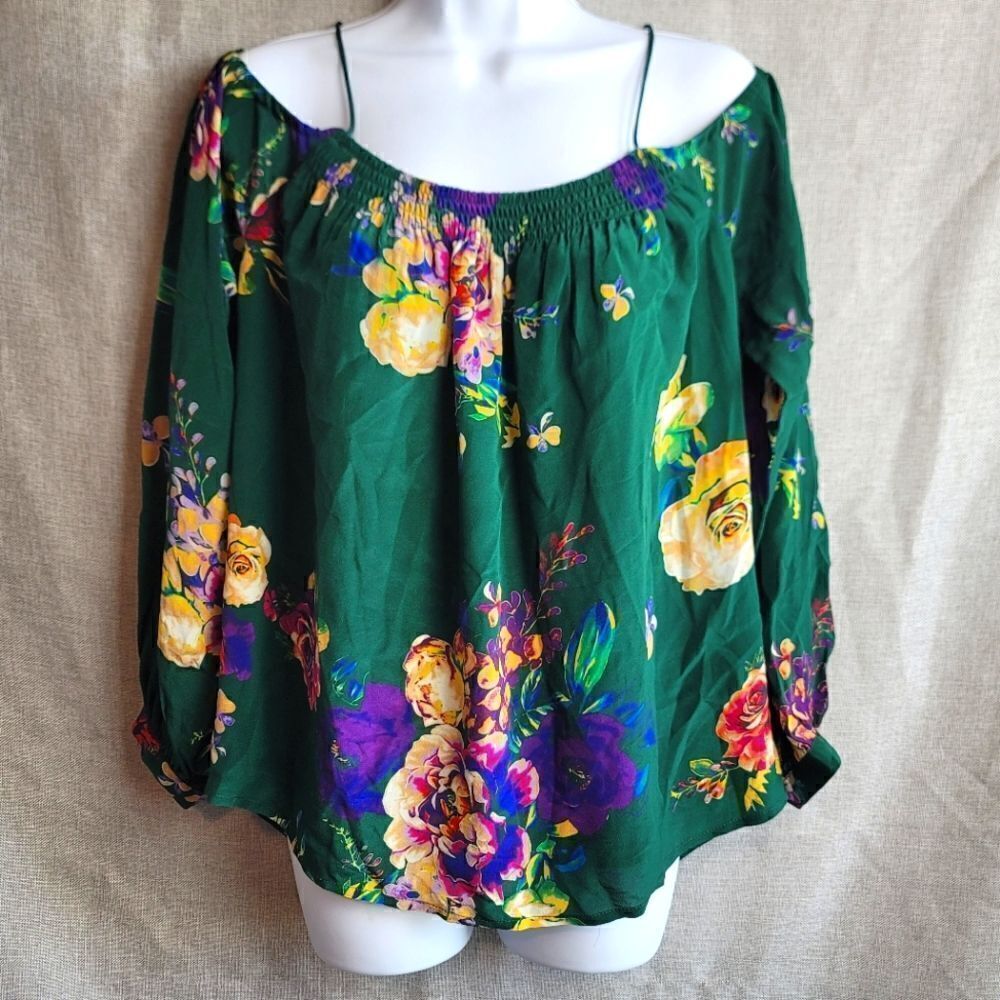 MAEVE Silk Cold Shoulder Top